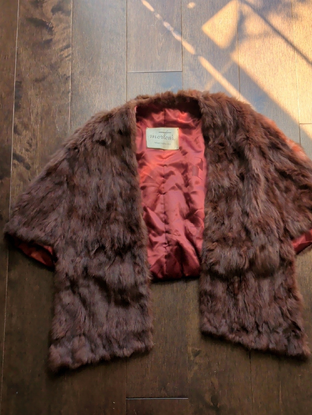 Morton Faux Fur Bolero in Plum